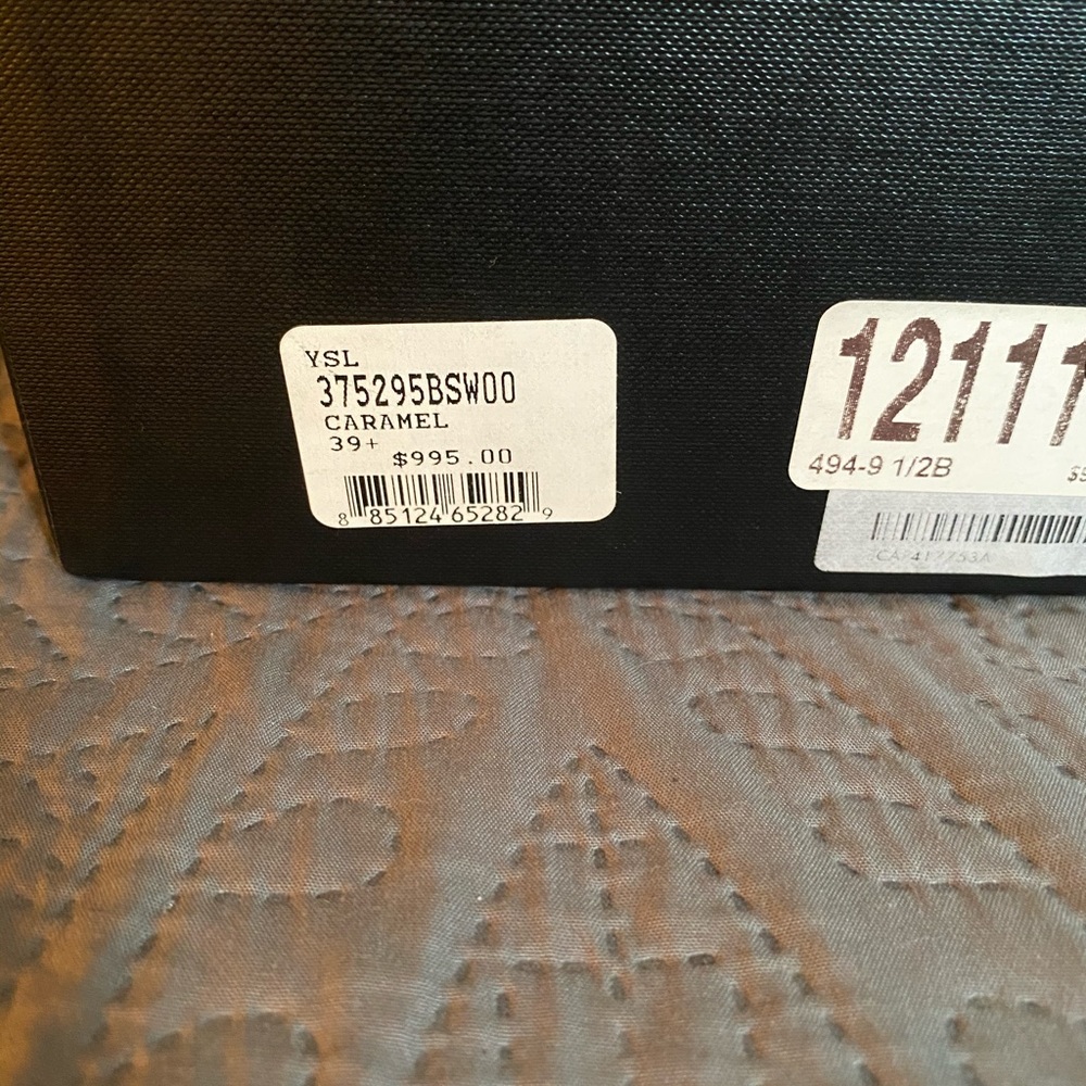 YSL Saint Laurent Camel Leather Gladiator Sandals